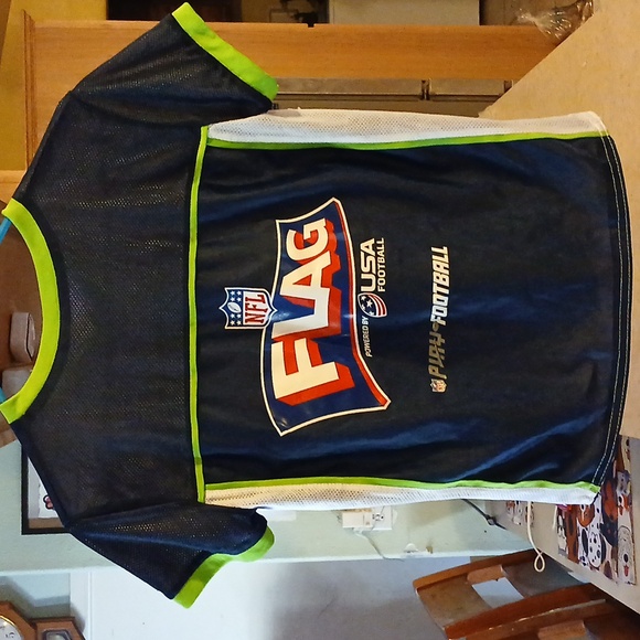 Seattle Seahawks Navy and Lime Green Jersey unisex youth M - Picture 4 of 4
